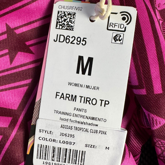 NWT Adidas x FARM RIO Wide Leg Track Pants sz Medium Flared Joggers Rare Collab - Picture 11 of 11